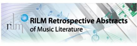 RILM Retrospective Abstracts of Music Literature